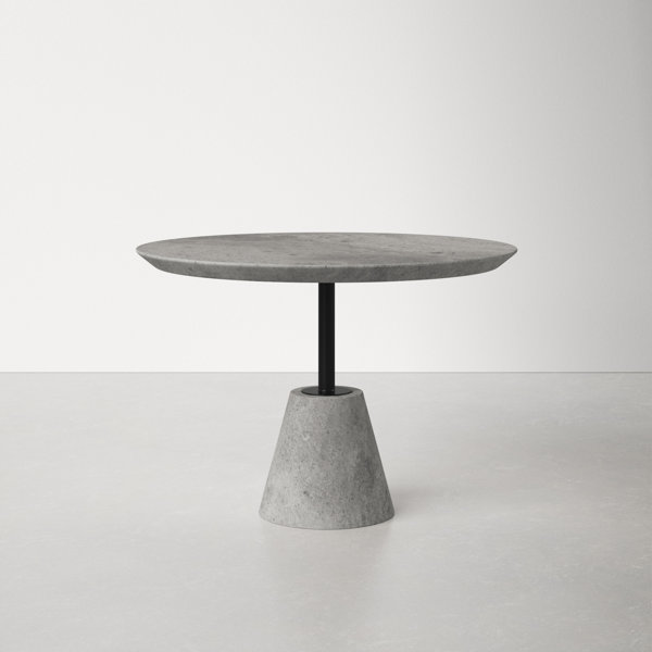 AllModern Ebro 35'' Concrete Iron Pedestal Dining Table & Reviews Wayfair